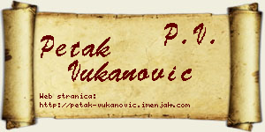 Petak Vukanović vizit kartica